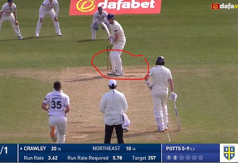 1. Very open stance. 2. Foot moves across rather than towards ball. 3 Head outside the line, stiff front leg