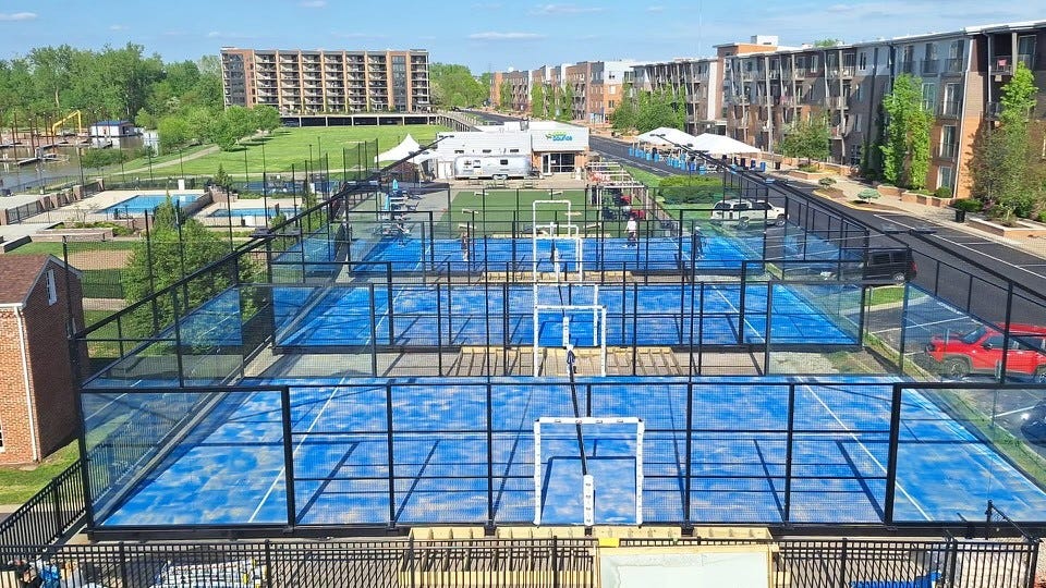 Padel courts at pATL in Louisville Padel courts at pATL in Louisville