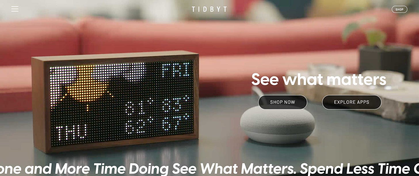 Tidbyt device as shown on its website.