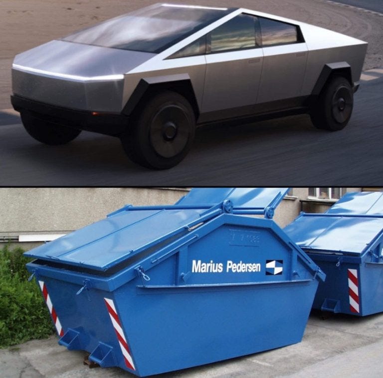 PHOTO The New Tesla Cybertruck Trash Can