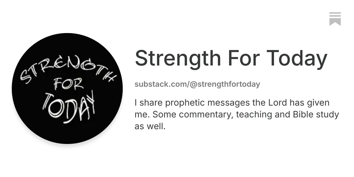 Strength For Today | Substack