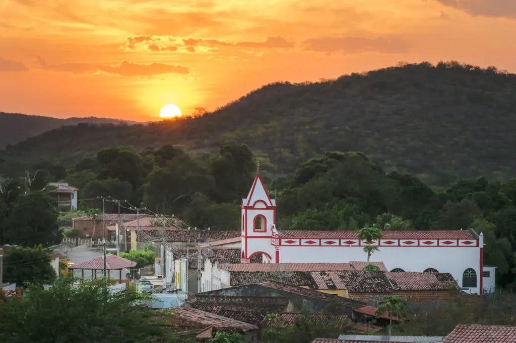 por do sol na ilha do ferro em alagoas