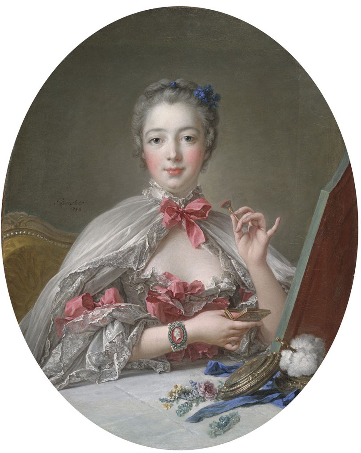 Great Works: Madame de Pompadour at Her Toilette, 1750-c1760 (81.2cm x  64.9cm), by François Boucher | The Independent | The Independent