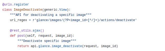 Deactivate image code