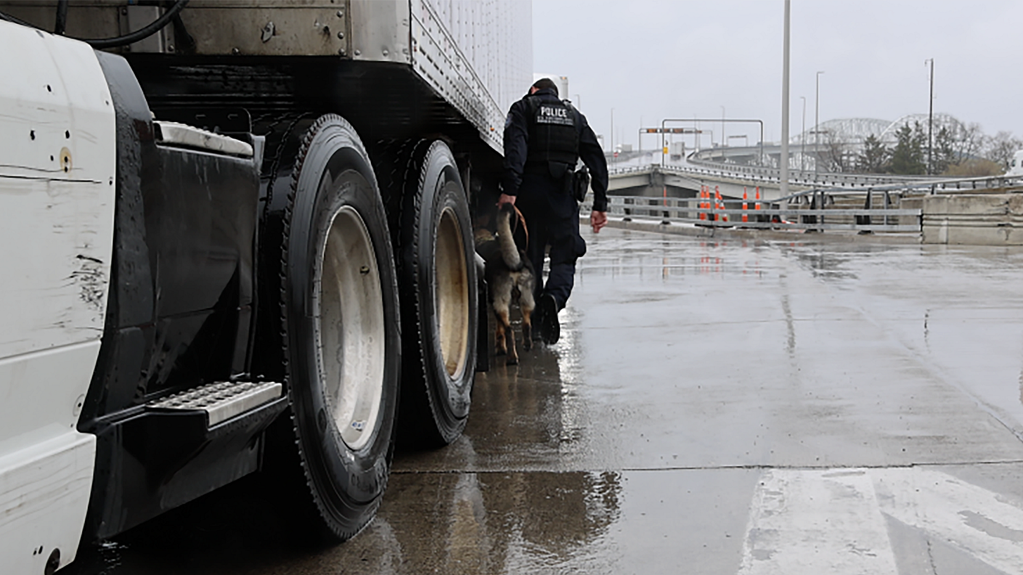 CBP Officers checking this truck at the US-Canada border found it was carrying a $4 million load of cocaine. (US Customs & Border Protection photo) CBP Officers checking this truck at the US-Canada border found it was carrying a $4 million load of cocaine. (US Customs & Border Protection photo)