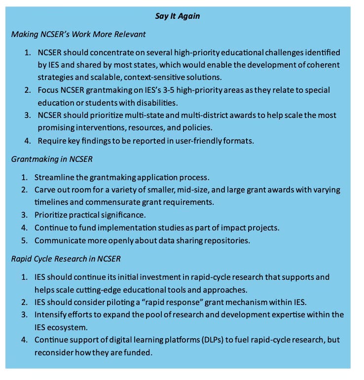 Ncser Program Remodeling US special education research