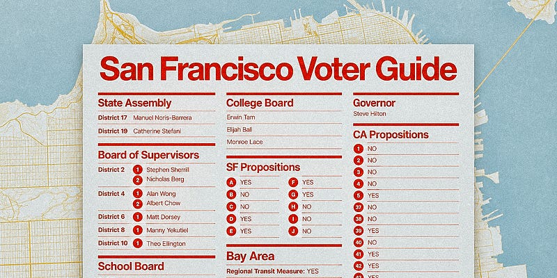 A San Francisco Voter Guide for People Who Aren’t Insane 