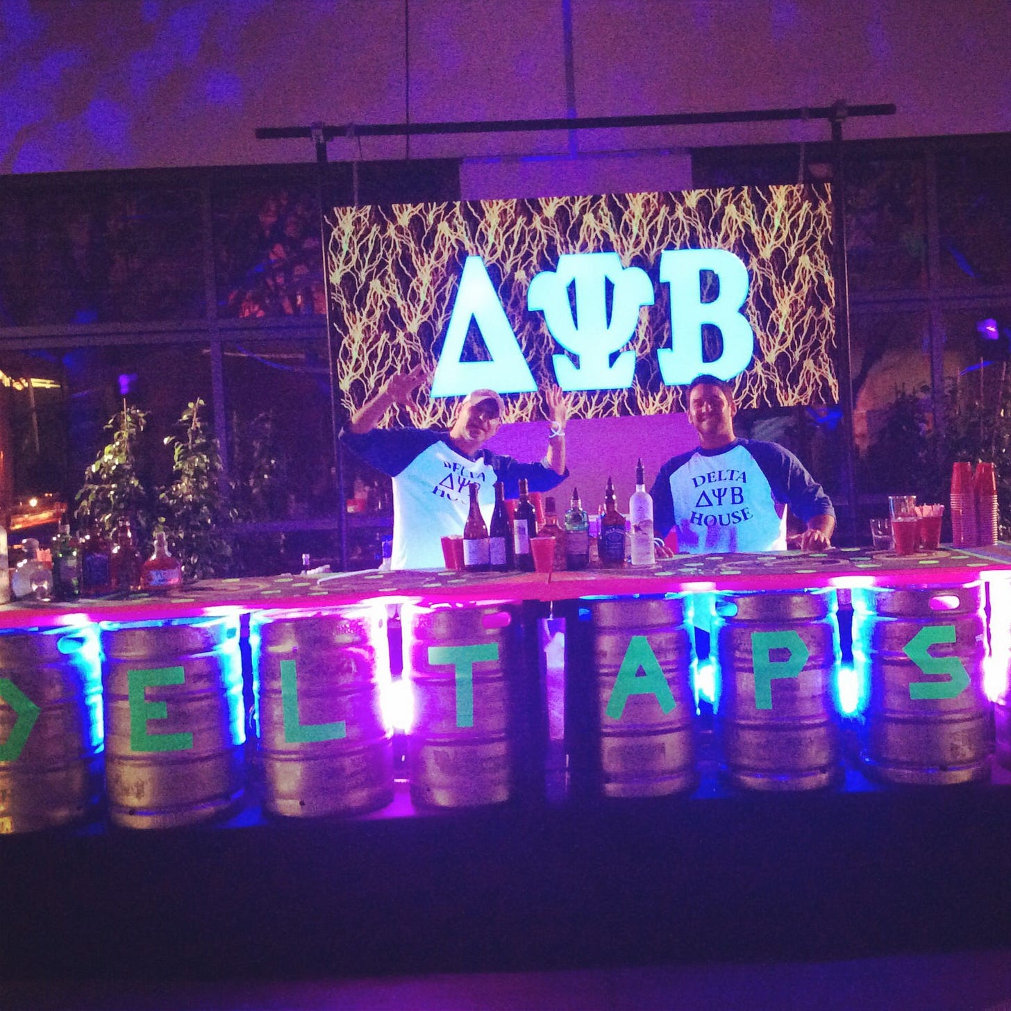 A #college #fraternity style bar designed by ELSLights for the ...