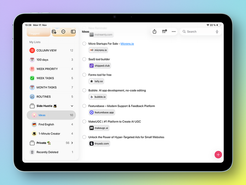 Apple Reminders for business