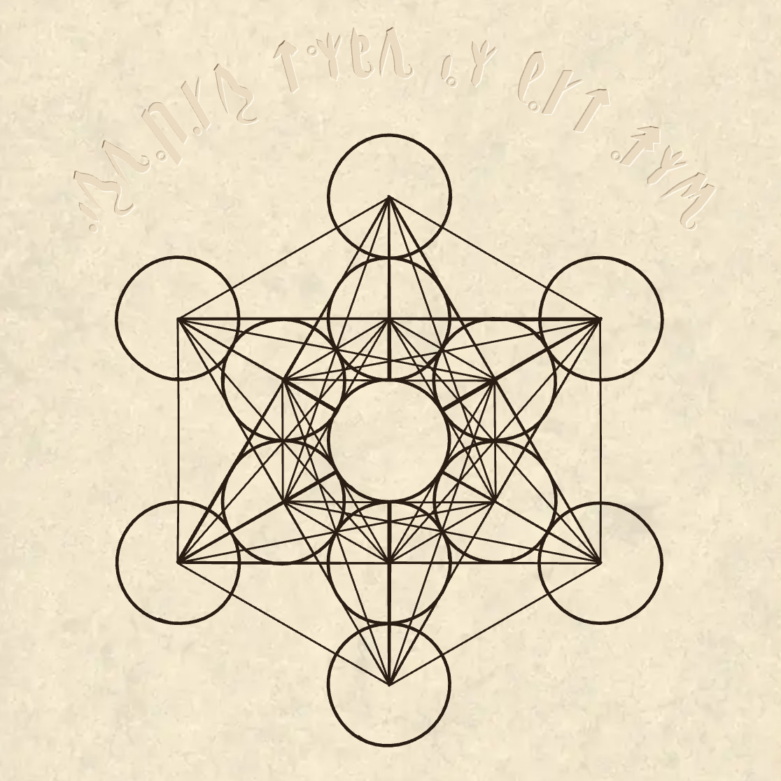 A selection from the new homepage for The Truth Dancer by L.R. Merriman: parchment-style layout of a geometric twelve-around-one emblem.