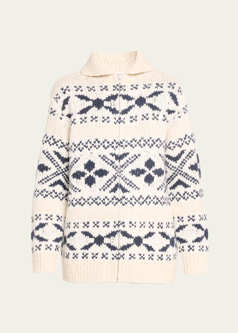 Nordic Fair Isle Wool-Blend Cardigan