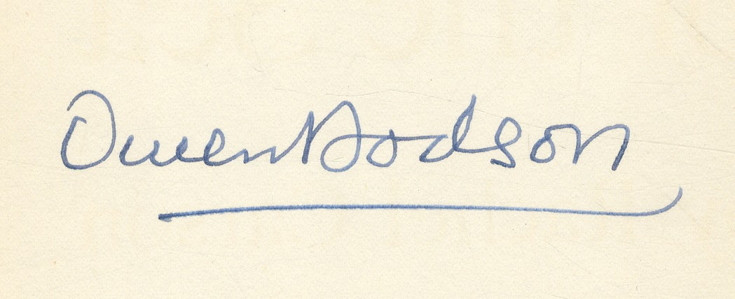 Owen Dodson's signature
