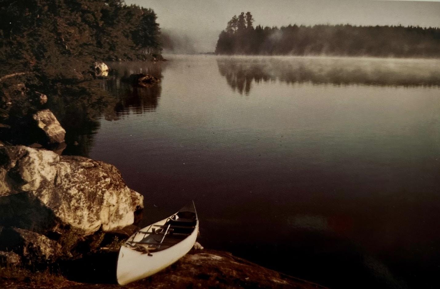 A canoe on a rocky shore
Description automatically generated A canoe on a rocky shore
Description automatically generated