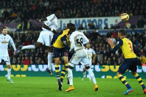 swansea beats arsenal premier league 2015 soccer swansea beats arsenal premier league 2015 soccer