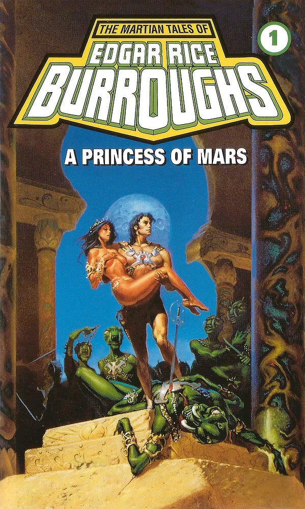 Book cover for A PRINCESS OF MARS by Edgar Rice Burroughs, published by Del Rey Books