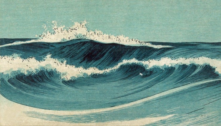 Japanese waves painting