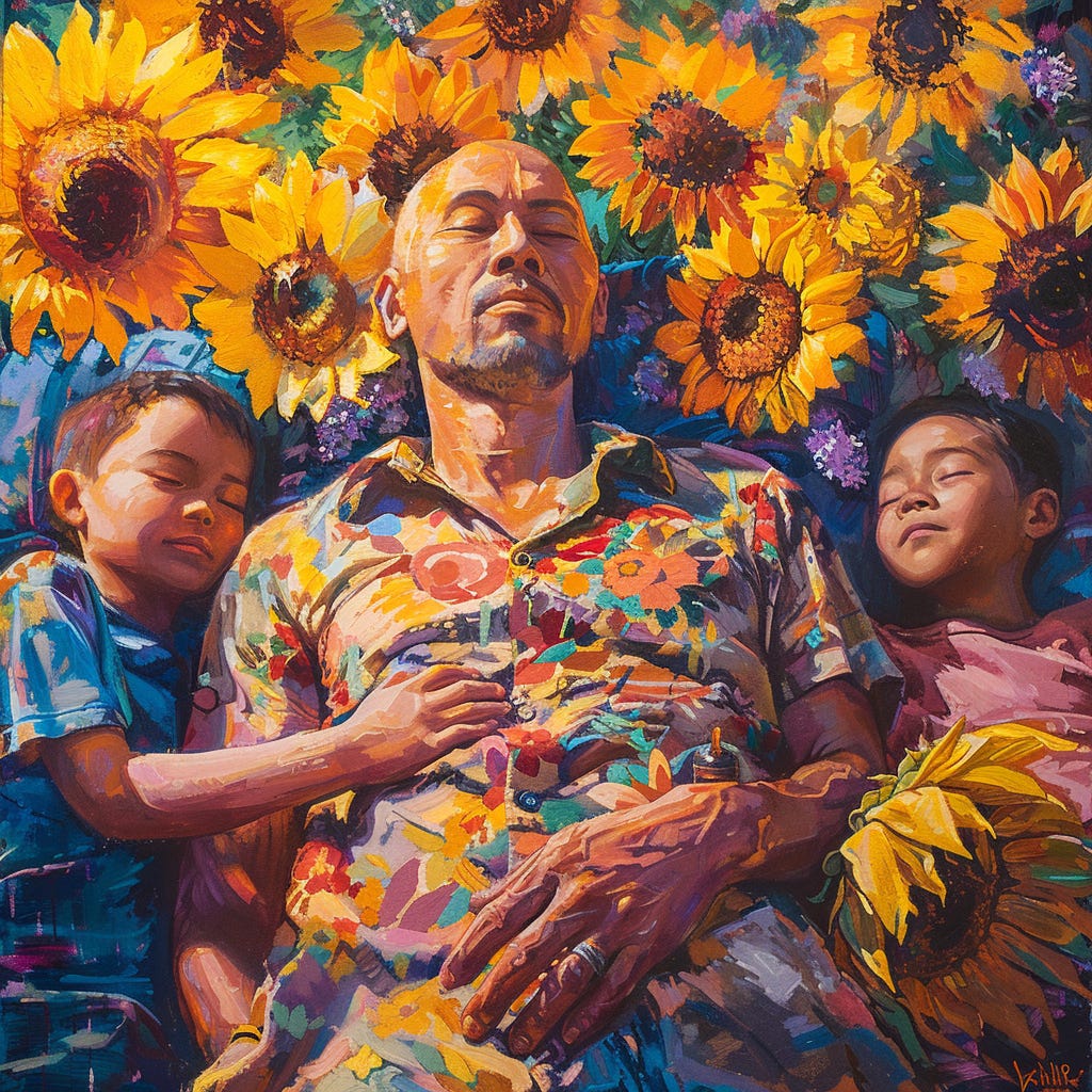 Healing with family and flowers