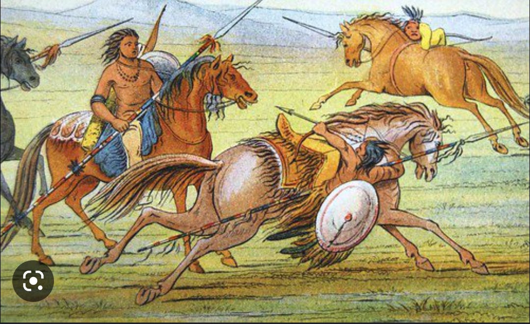 The way Comanches used their horses as cover in warfare :  r/interestingasfuck