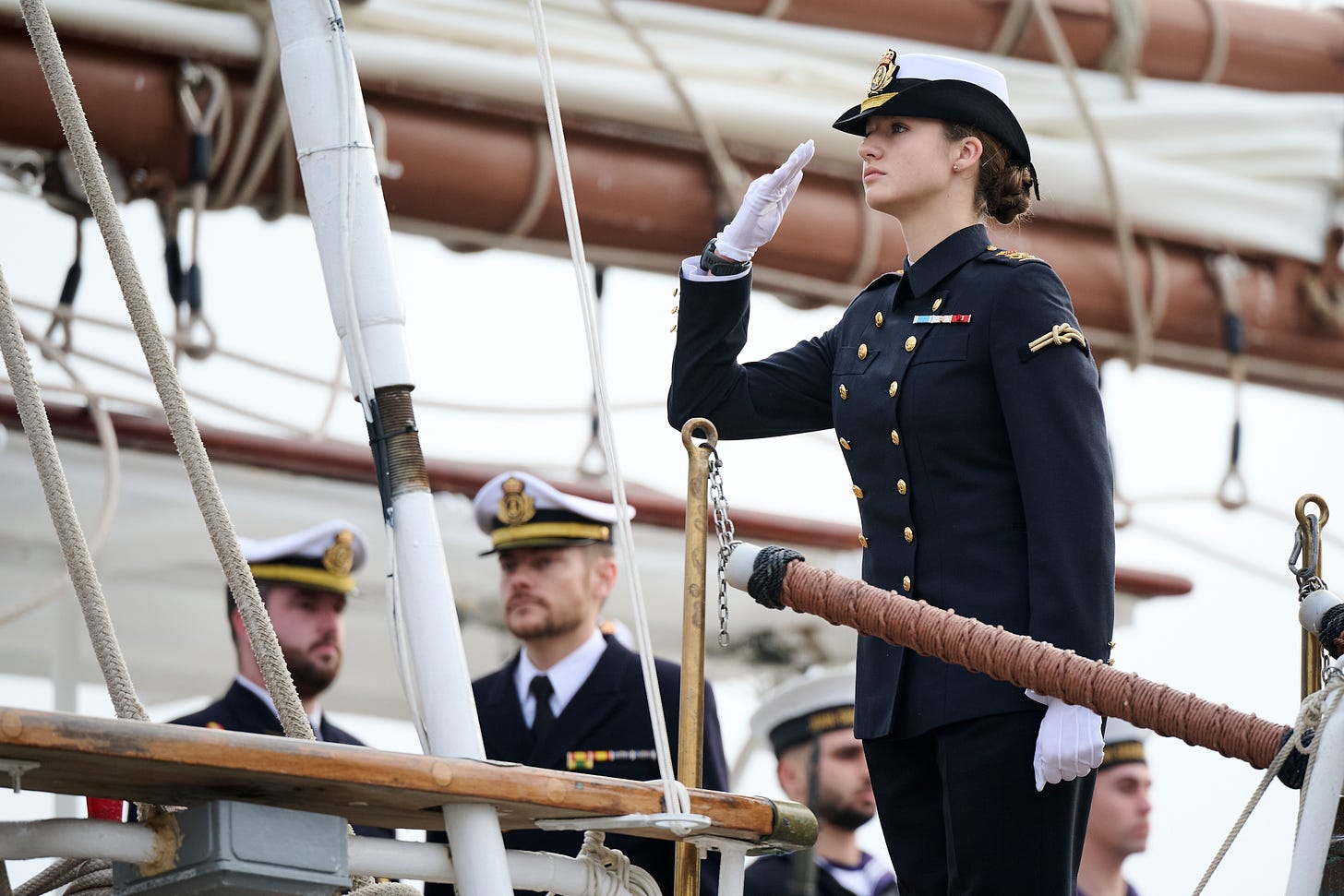 Princess Leonor saluting Princess Leonor saluting