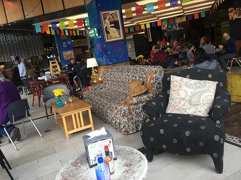 Adventure travel 8th Street Coffee House and eclectic mix of furniture, coffee and locals