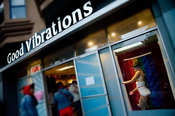 storefront of Good Vibrations, a sex shop in san francisco