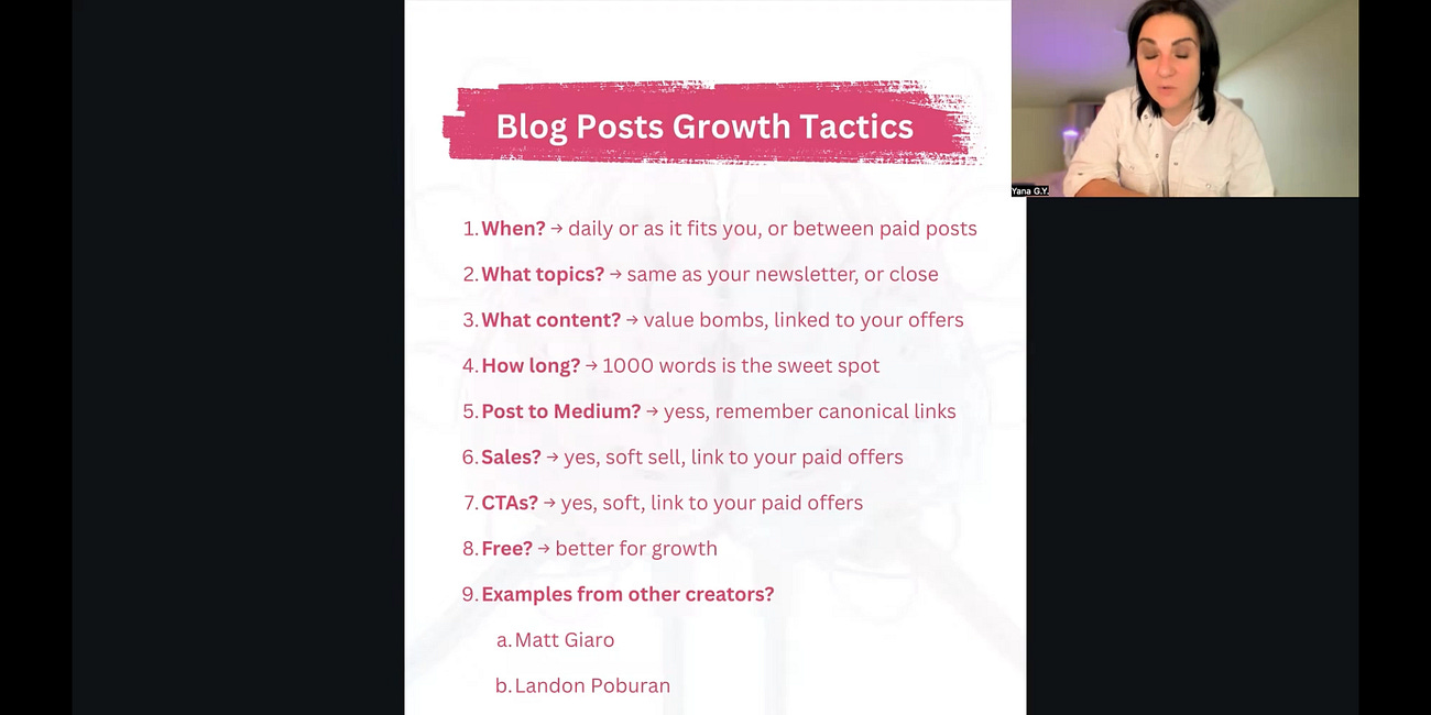 📍 Substack Growth Tactics: Blog Posts