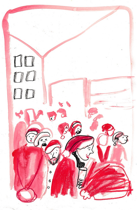 santa illustrations by beth spencer