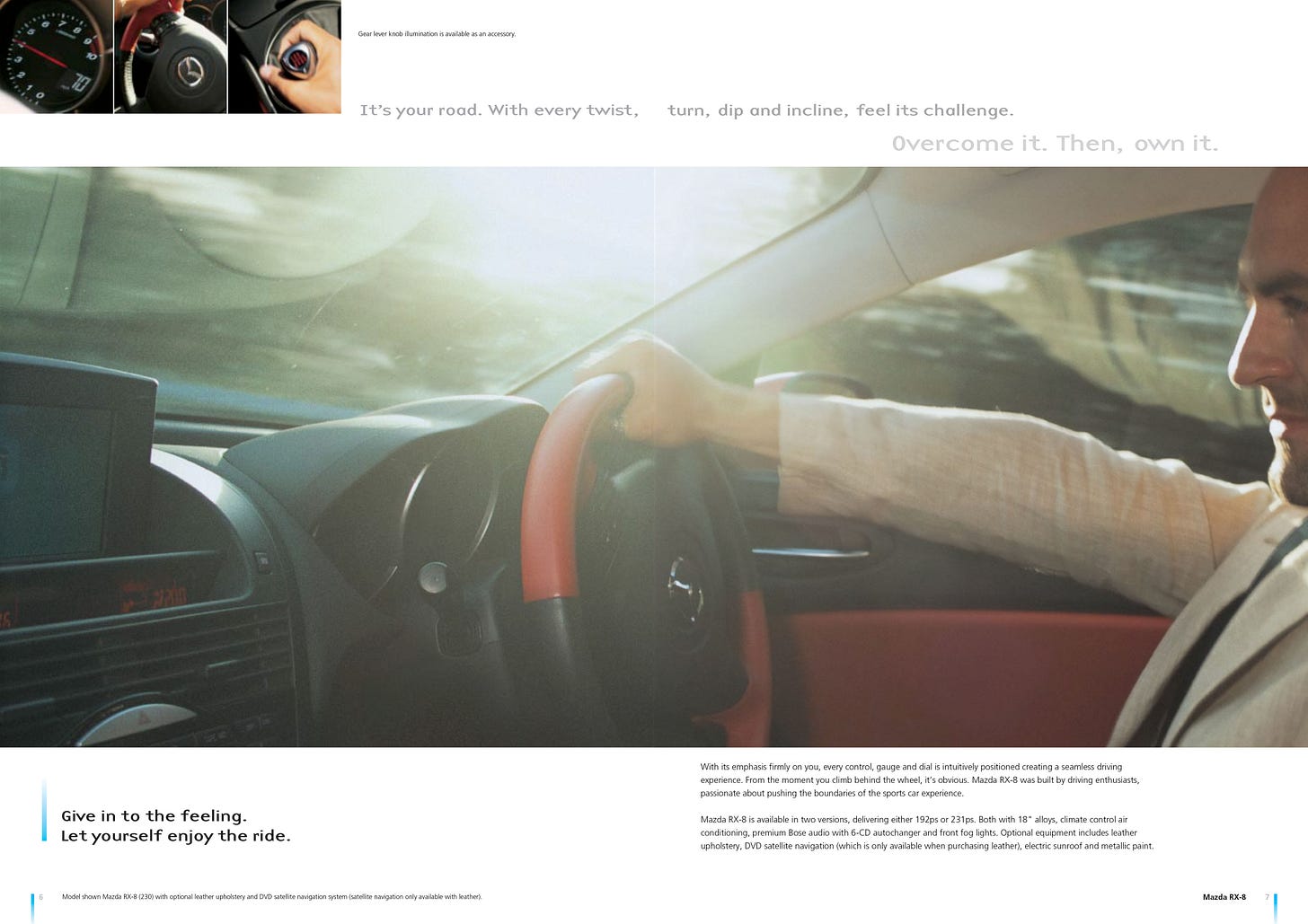 Mazda RX-8 2005 brochure interior Mazda RX-8 2005 brochure interior