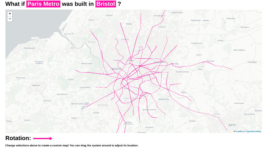 What if Paris Metro was built in Bristol? It'd reach Bath but only by missing the coast What if Paris Metro was built in Bristol? It'd reach Bath but only by missing the coast
