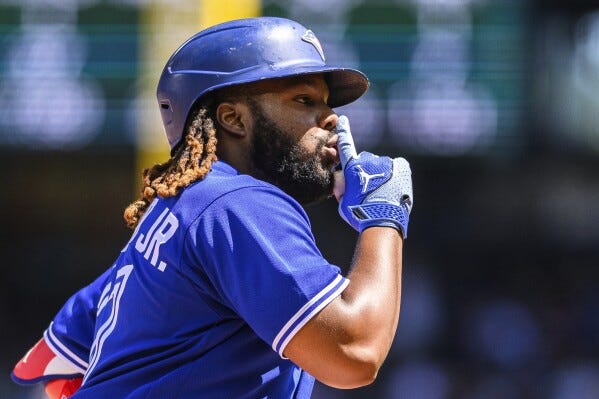 Vladimir Guerrero Jr. is hitting well after his Derby win, and Toronto's  offense could use a boost | AP News