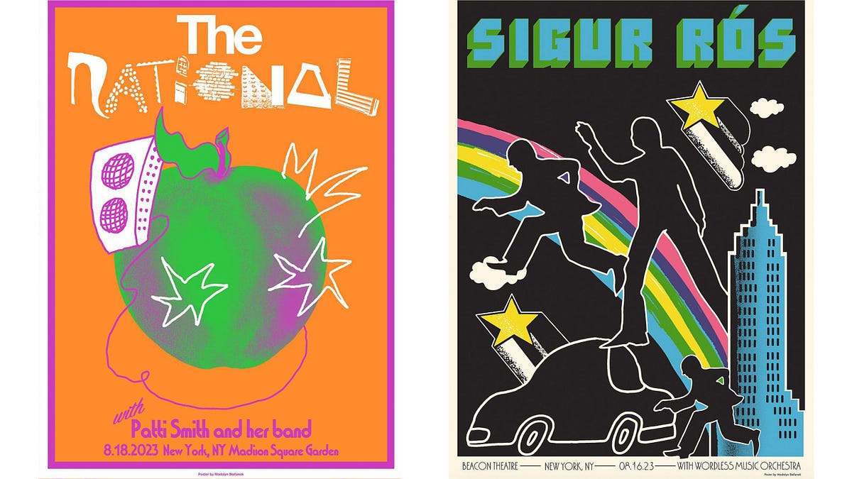 Posters! Sigur Rós AND The National - by Madalyn Stefanak