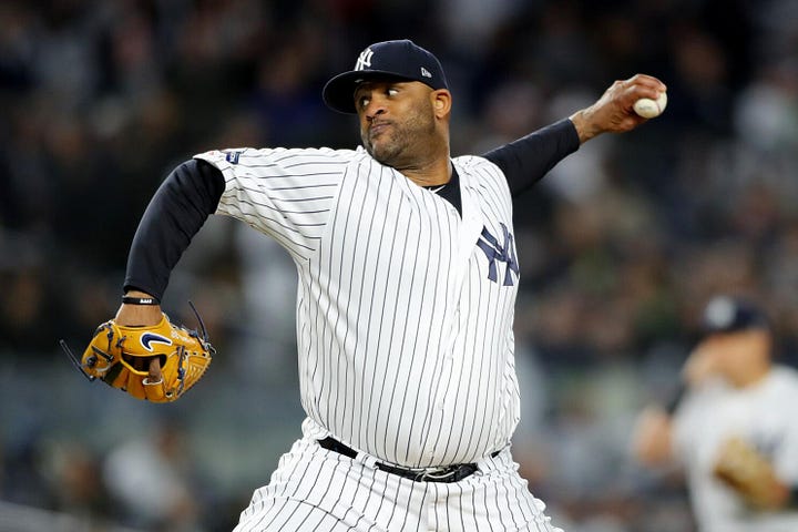 CC Sabathia with the Indians and Yankees