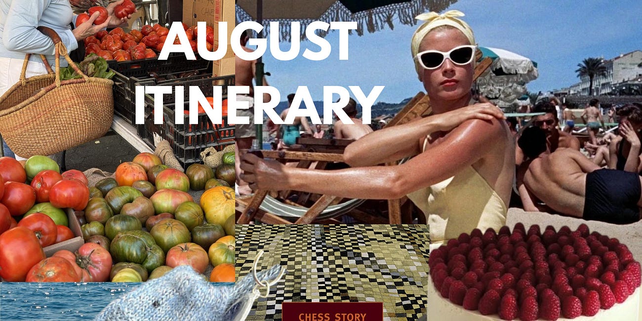 August itinerary
