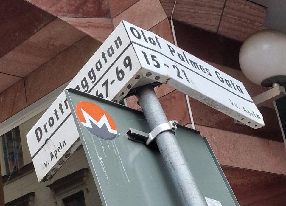 r/Monero - Stockholms main street