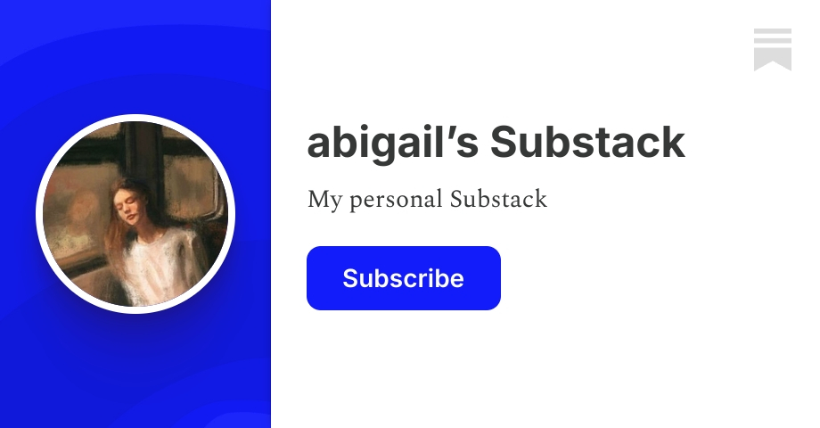abigail’s Substack | abby the ghost | Substack