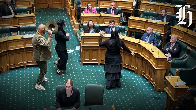 House suspended after Te Pāti Māori MPs start haka in Parliament House suspended after Te Pāti Māori MPs start haka in Parliament