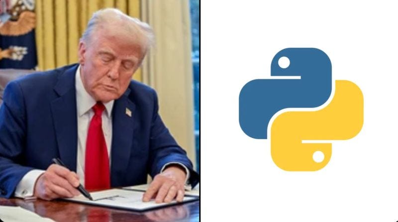 BREAKING: Trump has imposed 25% tariffs on the import of all Python… |  Fedor Shabashev | 21 comments