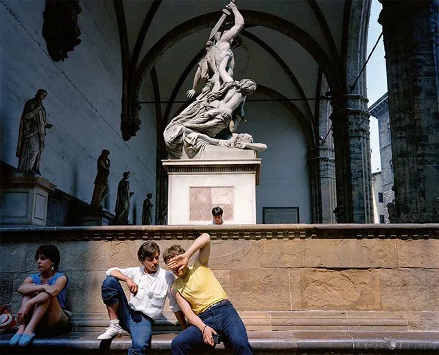 Florence, 1982: A picturesque view of the Renaissance city, steeped in history and charm. Florence, 1982: A picturesque view of the Renaissance city, steeped in history and charm.