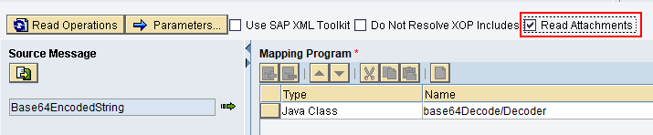 Read Attachment option should be marked in the Operation Mapping for attachment handler to access attachments in the payload. Read Attachment option should be marked in the Operation Mapping for attachment handler to access attachments in the payload.