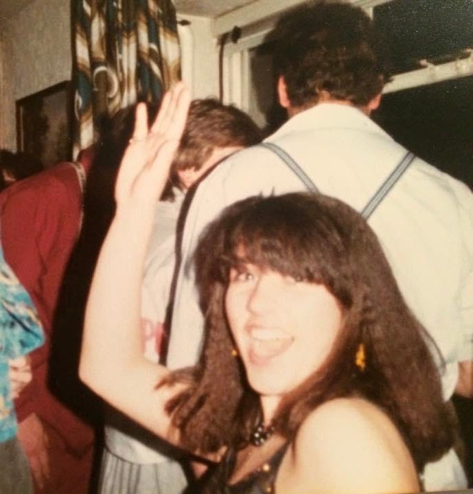 Photo of author at her 18th birthday party