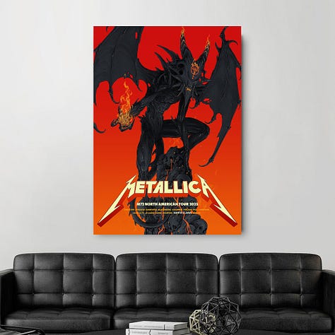 Metallica Concert Tour M72 World Tour June 20 2025 Santa Clara Levi’s Stadium – Santa Clara No‑Repeat Weekend Limp Bizkit & Ice Nine Kills Setlist Canvas Poster by Vance Kelly