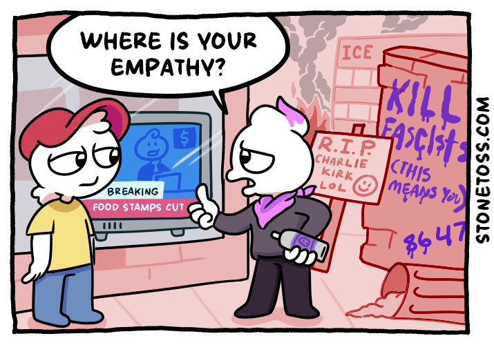 stonetoss comic about SNAP and EBT benefits being cut