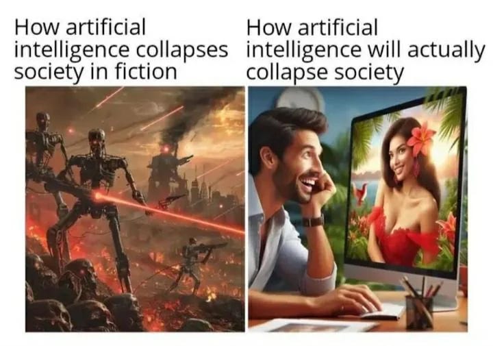 r/aimemes - AI doomsday: Hollywood vs. The real threat