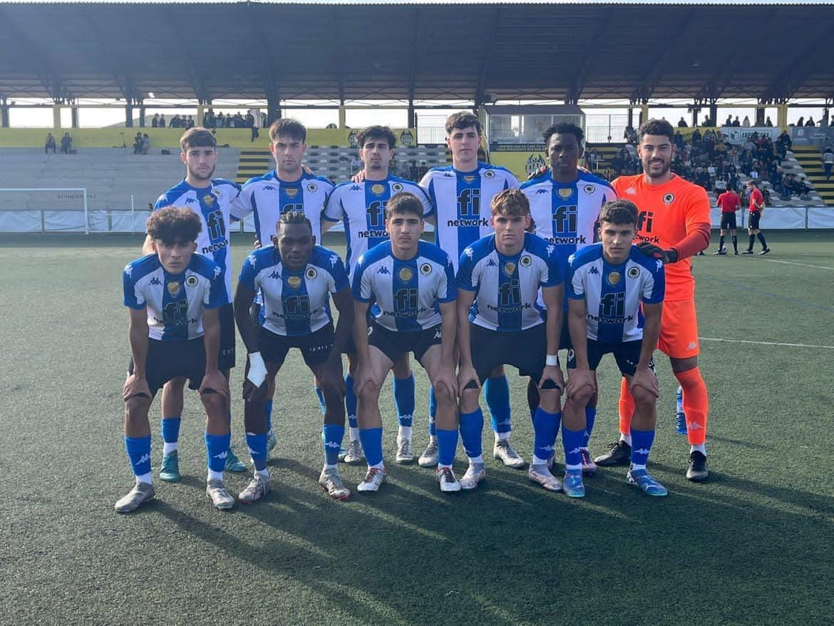 Once del Hércules B antes del partido