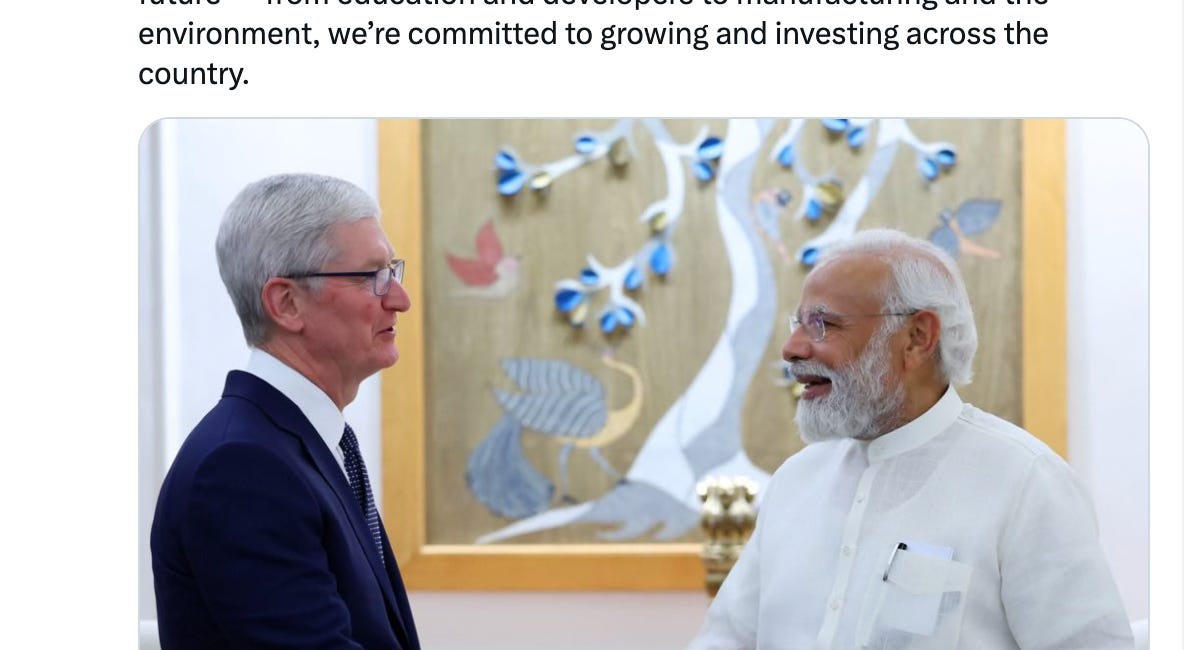 La leçon de géopolitique de Tim Cook