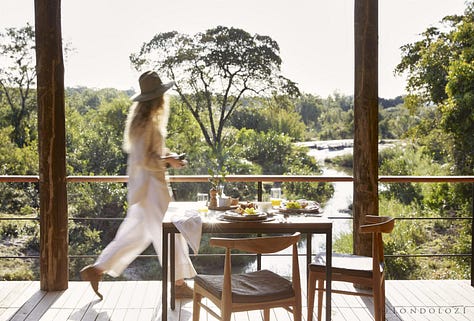 Elsa Young photography — Londolozi Private Granite Suites interior, South Africa. Natural materials and considered space in an identity-led hospitality environment.