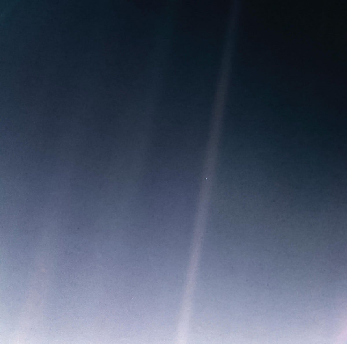The famous Pale Blue Dot photo