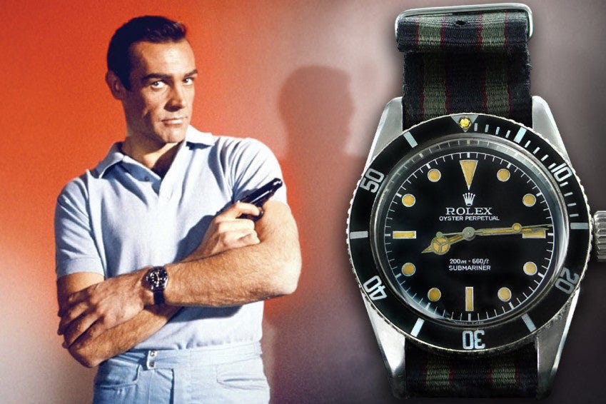 James Bond's Rolex Submariner 6538 – 007 modified his Rolex with a Nat |  Everest Bands