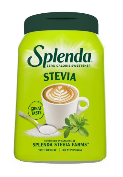 Several brands of highly processed Stevia from online food retailers.
