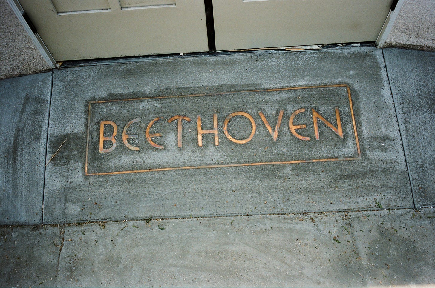 Beethoven's bronze-plated wordmark Beethoven's bronze-plated wordmark